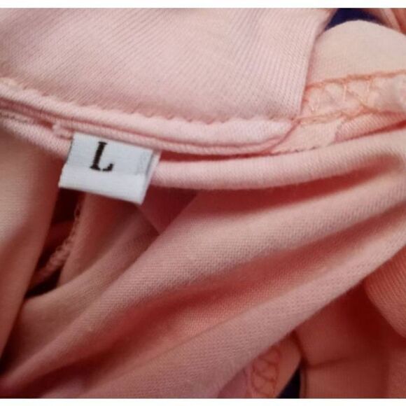PINK CRISSCROSS BACK T-SHIRT SZ.L EUC - Picture 3 of 4